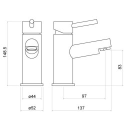 Trisen Grove Chrome Mono Basin Mixer