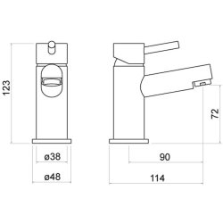 Trisen Grove Chrome Mini Mono Basin Mixer