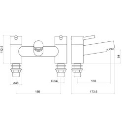 Trisen Grove Chrome Bath Filler