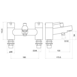 Trisen Grove Chrome Bath Shower Mixer