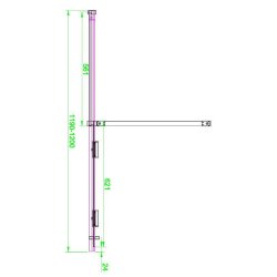 Scudo S8 Momentum 1200mm Sliding Wetroom Panel Chrome