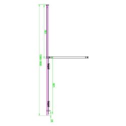 Scudo S8 Momentum 1600mm Sliding Wetroom Panel Brushed Brass