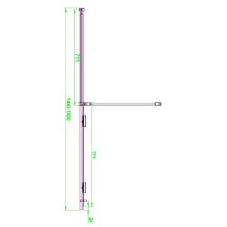 Scudo S8 Momentum 1500mm Sliding Wetroom Panel Matt Black