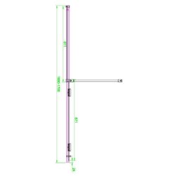 Scudo S8 Momentum 1700mm Sliding Wetroom Panel Gunmetal