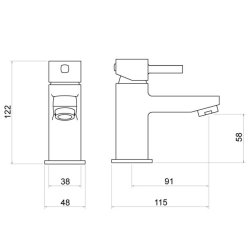 Trisen Arden Chrome Mini Mono Basin Mixer