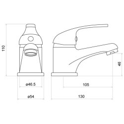 Trisen Ailsa Chrome Mono Basin Mixer