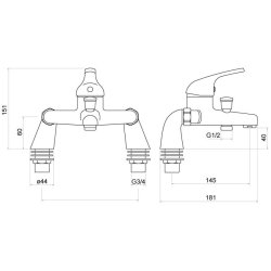 Trisen Ailsa Chrome Bath Filler