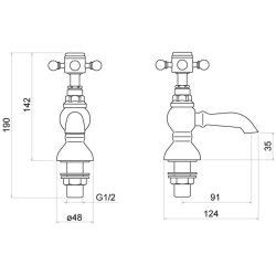 Trisen Formby Chrome Basin Taps