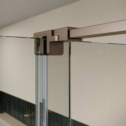 Scudo S8 Momentum 1700mm Sliding Wetroom Panel Brushed Bronze