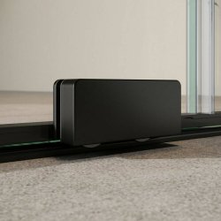 Scudo S8 Momentum 1500mm Sliding Wetroom Panel Matt Black