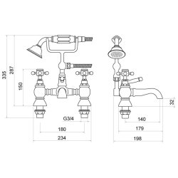 Trisen Formby Chrome Bath Shower Mixer