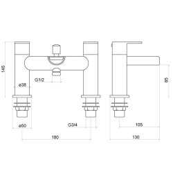 Trisen Ganton Chrome Bath Shower Mixer