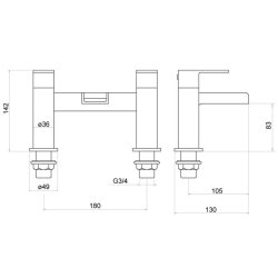 Trisen Warley Chrome Bath Filler