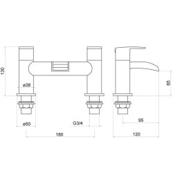 Trisen Merion Chrome Bath Filler