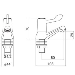 Trisen Chrome Lever Basin Taps