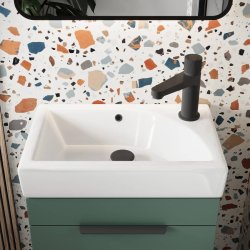 Scudo Esme 450mm Basin and Cloakroom Vanity Unit in Reed Green