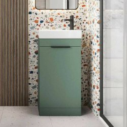 Scudo Esme 450mm Basin and Cloakroom Vanity Unit in Reed Green