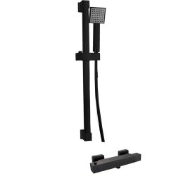 Trisen Piron Black Exposed Square Bar Valve Shower