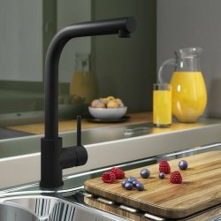 Trisen Adria Black Single Lever Kitchen Mixer