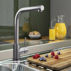 Trisen Adria Brushed Nickel Single Lever Kitchen Mixer