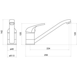 Trisen Strya Chrome Single Lever Kitchen Mixer