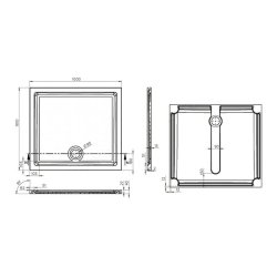 Essential Spring 1000 x 900mm White Rectangular Anti-Slip Shower Tray