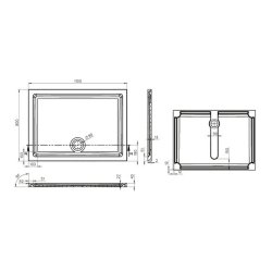 Essential Spring 1100 x 800mm White Rectangular Anti-Slip Shower Tray 