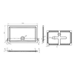 Essential Spring 1200 x 760mm White Rectangular Anti-Slip Shower Tray 