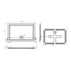 Essential Spring 1200 x 800mm White Rectangular Anti-Slip Shower Tray 