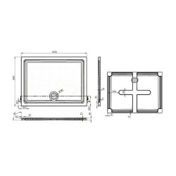 Essential Spring 1200 x 900mm White Rectangular Anti-Slip Shower Tray 