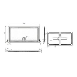 Essential Spring 1500 x 800mm White Rectangular Anti-Slip Shower Tray 