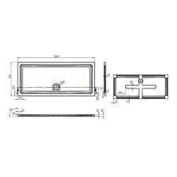 Essential Spring 1600 x 700mm White Rectangular Anti-Slip Shower Tray 