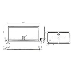 Essential Spring 1600 x 800mm White Rectangular Anti-Slip Shower Tray