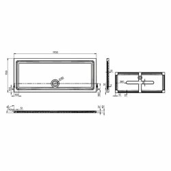 Essential Spring 1700 x 700mm White Rectangular Anti-Slip Shower Tray 