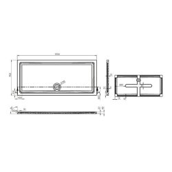 Essential Spring 1700 x 760mm White Rectangular Anti-Slip Shower Tray 