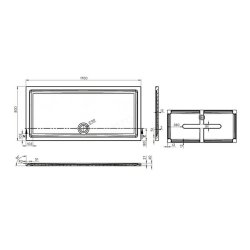 Essential Spring 1700 x 800mm White Rectangular Anti-Slip Shower Tray