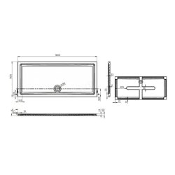 Essential Spring 1800 x 800mm White Rectangular Anti-Slip Shower Tray 