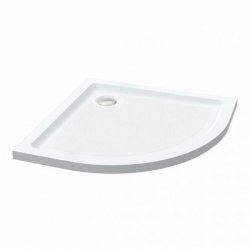 Essential Spring 800mm White Quadrant Anti-Slip Shower Tray 