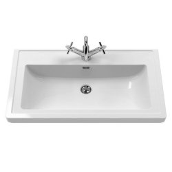 Nuie 800mm Classic 1TH Fireclay Furniture Basin