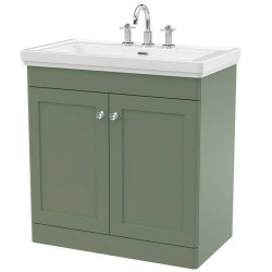 Nuie Classique Green 800mm Floor Standing 2 Door Vanity Unit (CLC826A)