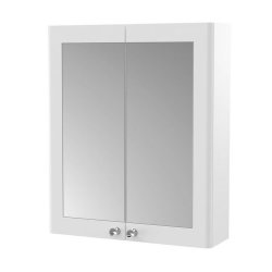 Nuie Classique 600mm White Mirror Cabinet