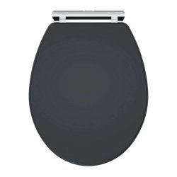 Nuie Classique Soft Black Round Quick Release Soft Close Toilet Seat