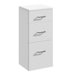 Nuie Mayford 350mm White Slim 3 Drawer Unit