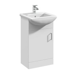 Nuie Mayford White 450mm Floor Standing 1 Door Vanity Unit