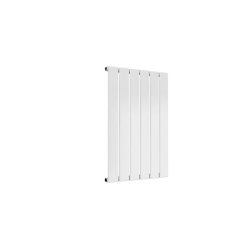 Reina Flat Horizontal White Mild Steel Designer Single Radiator 600 x 440mm