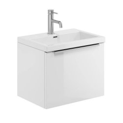 Scudo Muro Plus 500mm Gloss White Wall Mounted Vanity Unit and Basin