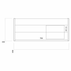 Scudo Muro Plus 800mm Reed Green Wall Mounted Vanity Unit and Basin