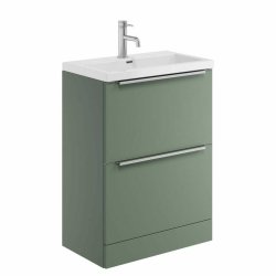 Scudo Muro Plus 600mm Reed Green Floorstanding Vanity Unit and Basin