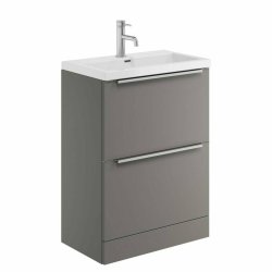 Scudo Muro Plus 600mm Dust Grey Floorstanding Vanity Unit and Basin