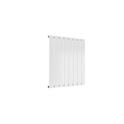 Reina Flat Horizontal White Mild Steel Designer Single Radiator 600 x 588mm